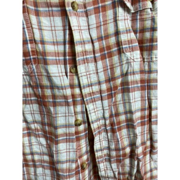 ALESBURY Linen Blend Short sleeve button up Shirt Men Size Large Pockets Western - Picture 11 of 12